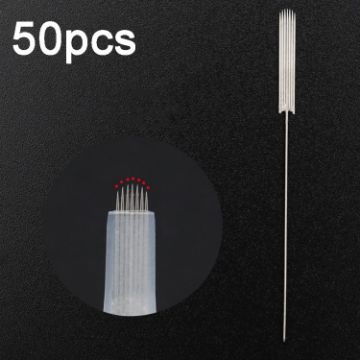Picture of 50pcs U Shape 7F 0.35 x 50mm Disposable Tattoo Needles Agujas Microblading Permanent Makeup Machine Needle