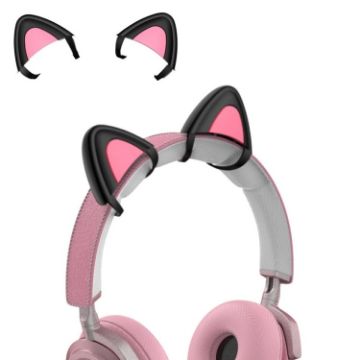 Cute Cat Ear Decoration for Headphones - Black - 1