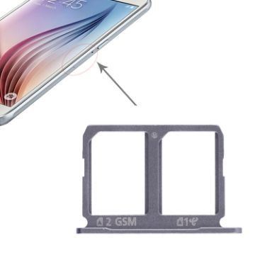 Grey Galaxy S6 2 SIM Card Tray - Compatible with Samsung Galaxy S6 - 1