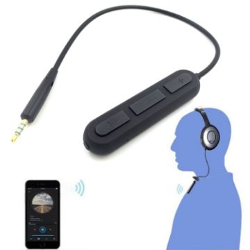 Bluetooth Cable for BOSE QC25/OE2/QC35/AKG/Y50/Y40 Headphones (Black) - 1