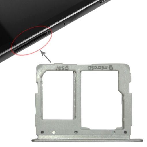 Galaxy Tab S3 9.7/T825 SIM Card Tray + Micro SD Tray Silver - 1