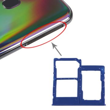 Blue Galaxy A40 SIM Card Tray + Micro SD Card Tray - 1