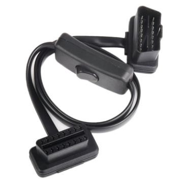 Picture of 16PIN Car Ultra-thin OBD Diagnostic Extended Cable OBD2 Cable with Switch