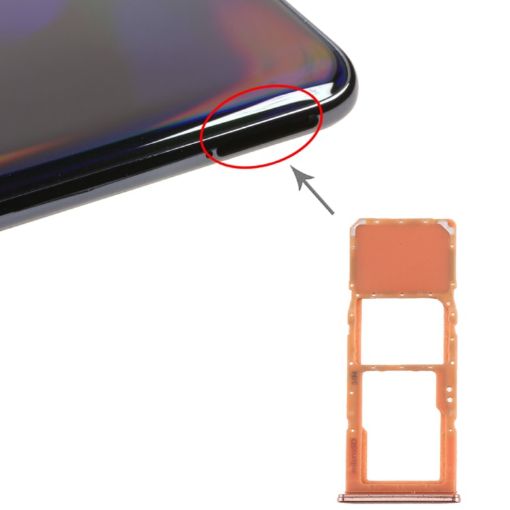 Galaxy A70 SIM Card Tray + Micro SD Card Tray - Orange - 1