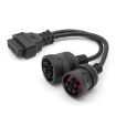 J1708 J1939 6Pin 9Pin to OBD2 16Pin Female Car Diagnostic Adapter Cable - 2