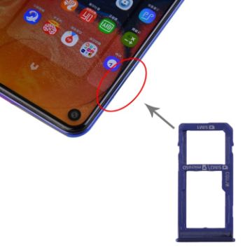 Samsung Galaxy A60 SIM Card Tray + Micro SD Card Tray - Blue - 1