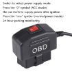 Picture of H508 OBD Car Charger Driving Recorder Power Cord 12/24V To 5V With Switch Low Pressure Protection Line, Specification: Micro Right Elbow