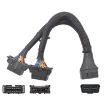 16PIN Car OBD Elbow Extension Cable - 2 In 1 Conversion Cable - 2