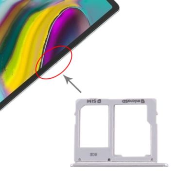 Samsung Galaxy Tab S5e SM-T725 SIM Card Tray + Micro SD Card Tray Silver - 1