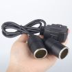Picture of Car OBD To Cigarette Lighter Female Seat Driving Recorder Power Cord 60cm