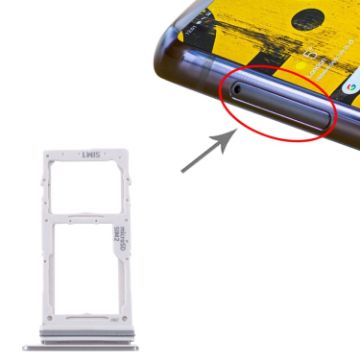 Samsung Galaxy Note 10 Lite SM-N770 SIM Card Tray + SIM Card Tray/Micro SD Card Tray Silver - 1