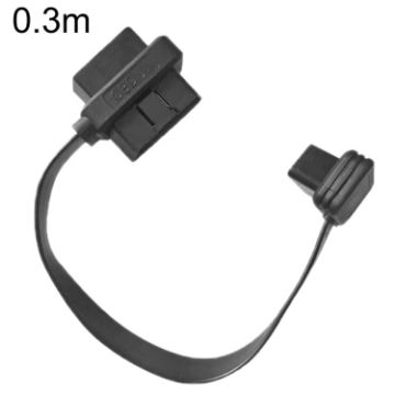 Picture of 0.3m OBD2 Male to Female Tee Extension Cable OD16 16C Flat Cable