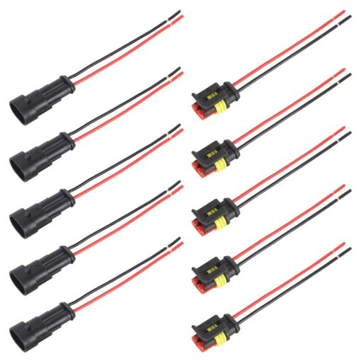 Picture of 10pcs 2P Car Waterproof Plug Car Connector Plug-In, Length10cm