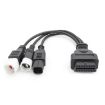 Picture of Motorcycle OBD II 3 Pin + 4 Pin + 6 Pin to 16 Pin Adapter Cable for Honda/Yamaha