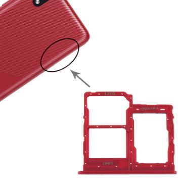 Samsung Galaxy A01 Core SM-A013 SIM Card Tray + Micro SD Card Tray (Red) - 1