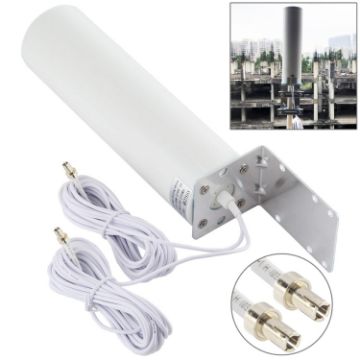 Picture of 4G LTE WiFi 12DBi Omni External Barrel Antenna with TS9 Male (White)