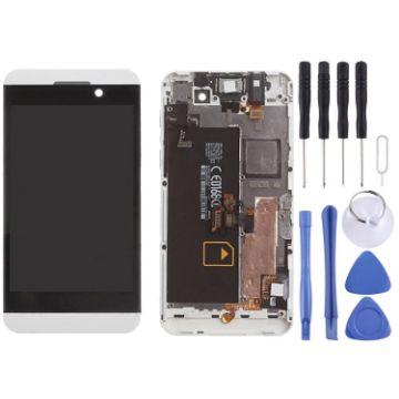 LCD Screen and Digitizer Assembly for BlackBerry Z10 4G (White) - 1