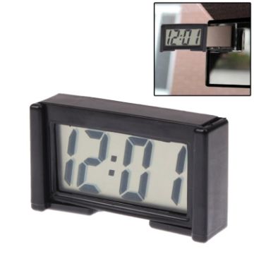 Picture of LCD Digital Electronic Car Clock Car Interior Accessory Date Calendar Time Display (Black)