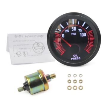 Picture of 52mm 12V Universal Car Modified Oil Press Gauge