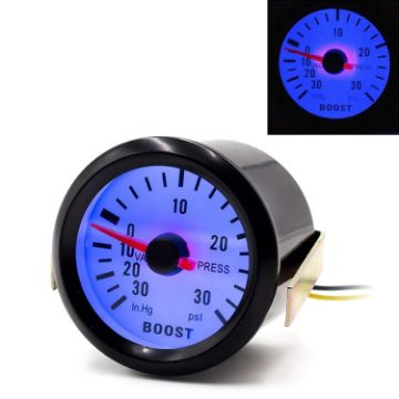 Picture of 52mm 12V Universal Car Modified LED Blue Light Turbo Boost Gauge