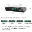 Picture of Solar Night Light Car Clock Automotive Electronic Clock Temperature Time+Date+Week+Temperature (Green Light)