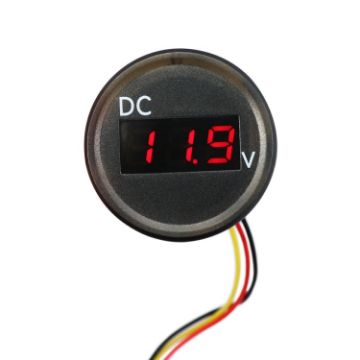 Picture of B3612 DC 0-100V IP67 Universal Car/RV/Boat Modified Digital Voltmeter with Cable, Cable Length: 18cm