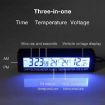 Picture of Car Inside And Outside Dual Temperature+Clock+Voltage LED Electronic Display (Orange+Blue)