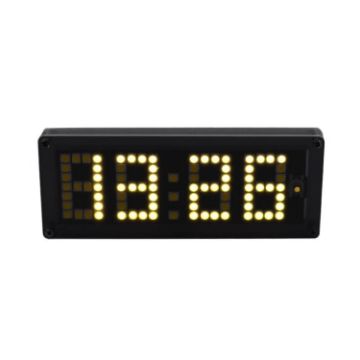 Picture of LED Dot Matrix Clock Car Thermometer Battery Voltage Measurement (White)