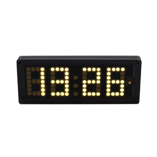 LED Dot Matrix Clock Car Thermometer Battery Voltage Measurement White - 1