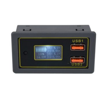 Picture of Car DC Voltage Electricity Table 12/24V Battery Lead-Acid Battery Turn 5V USB Fast Charge Display