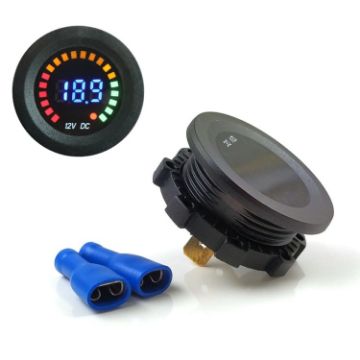 Picture of Car Motorcycle Ship Modified Digital DC LED Colorful Screen Voltage Meter, Specification: KWG-D5