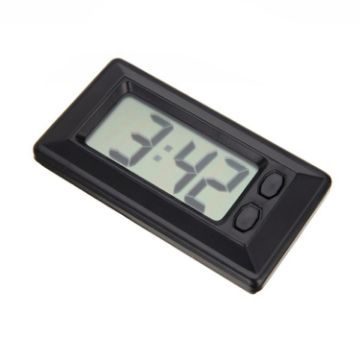 Picture of C33 Mini Home Car Electronic Clock With Hook And Loop Fastener (Black)