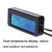Picture of Car Inside and Outside Backlit Mini Digital Thermometer (Green)