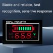 Waterproof DC Digital Voltmeter Battery Percentage Display - Black - 6