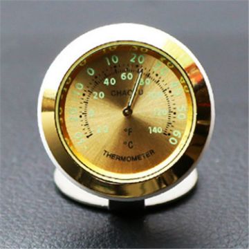 Picture of Night Light Car Thermometer Metal Ornaments (Gold Thermometer)