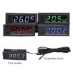 3 in 1 Car LED Clock Thermometer Voltmeter (Green) - 2