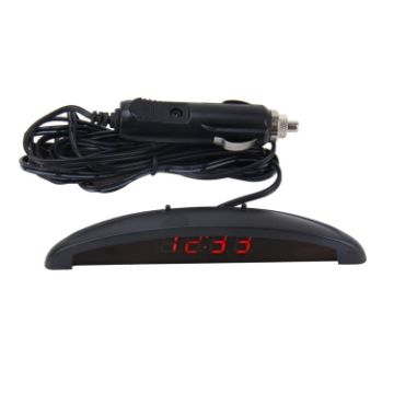 Picture of 2 in 1 Car LED Digital Display Thermometer Clock (Red)