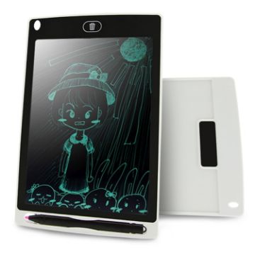 Picture of Portable 8.5 inch LCD Writing Tablet Drawing Graffiti Electronic Handwriting Pad Message Graphics Board Draft Paper with Writing Pen (White)
