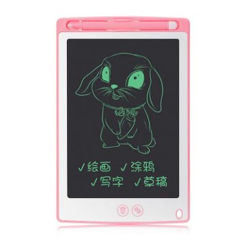 Picture of 8.5-inch LCD Writing Tablet, Supports One-click Clear & Local Erase (Pink)