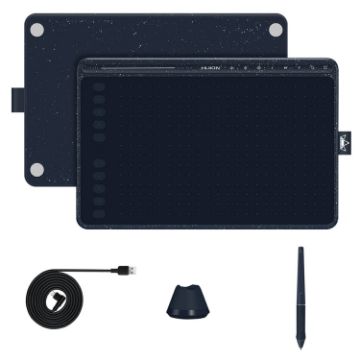 HUION HS611 Art Drawing Tablet with Battery-free Pen (Blue) - 1