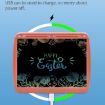 Picture of 15inch Charging Tablet Doodle Message Double Writing Board LCD Children Drawing Board, Specification: Monochrome Lines (Black)