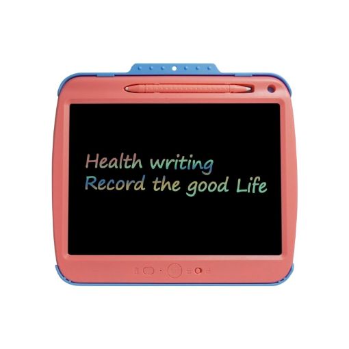 Picture of 9 Inch Charging LCD Copy Writing Panel Transparent Electronic Writing Board, Specification: Colorful Lines (Pink)