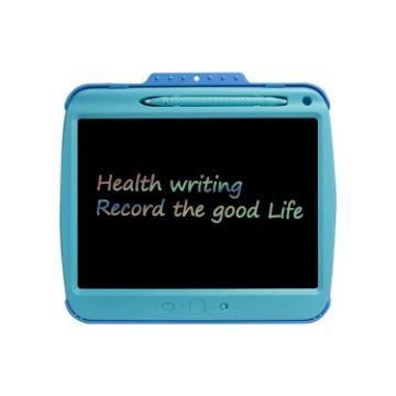 Picture of 9 Inch Charging LCD Copy Writing Panel Transparent Electronic Writing Board, Specification: Colorful Lines (Blue)