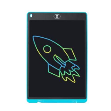 Picture of LCD Writing Board Children Hand Drawn Board, Specification: 12 inch Colorful (Light Blue)