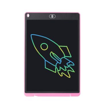 Picture of LCD Writing Board Children Hand Drawn Board, Specification: 12 inch Colorful (Light Pink)