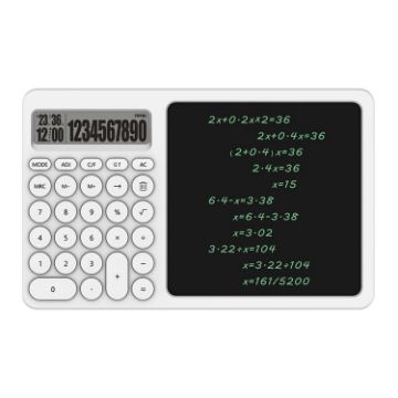 Picture of Office Calculator LCD Handwriting Board With Stand (White)