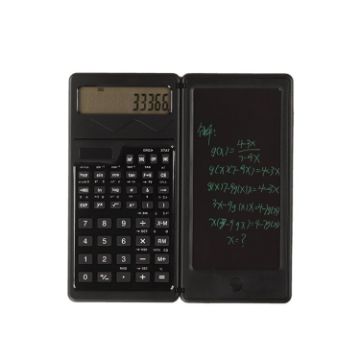 Picture of Solar Function Calculator Handwriting Pad 10 Digits Display Portable Handwriting Board (Black)