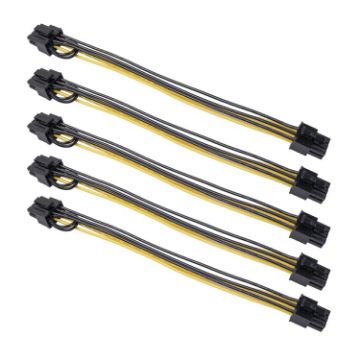 Picture of 5 PCS 3682 6 Pin Female to 8 Pin Female Graphics Card Power Supply Adapter Cable, Length: 20cm