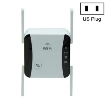 Picture of KP1200 1200Mbps Dual Band 5G WIFI Amplifier Wireless Signal Repeater, Specification:US Plug (White)