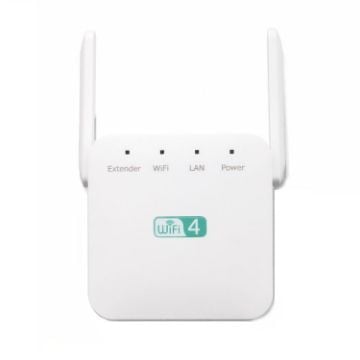 Picture of 2.4G 300M Wi-Fi Amplifier Long Range WiFi Repeater Wireless Signal Booster US Plug White